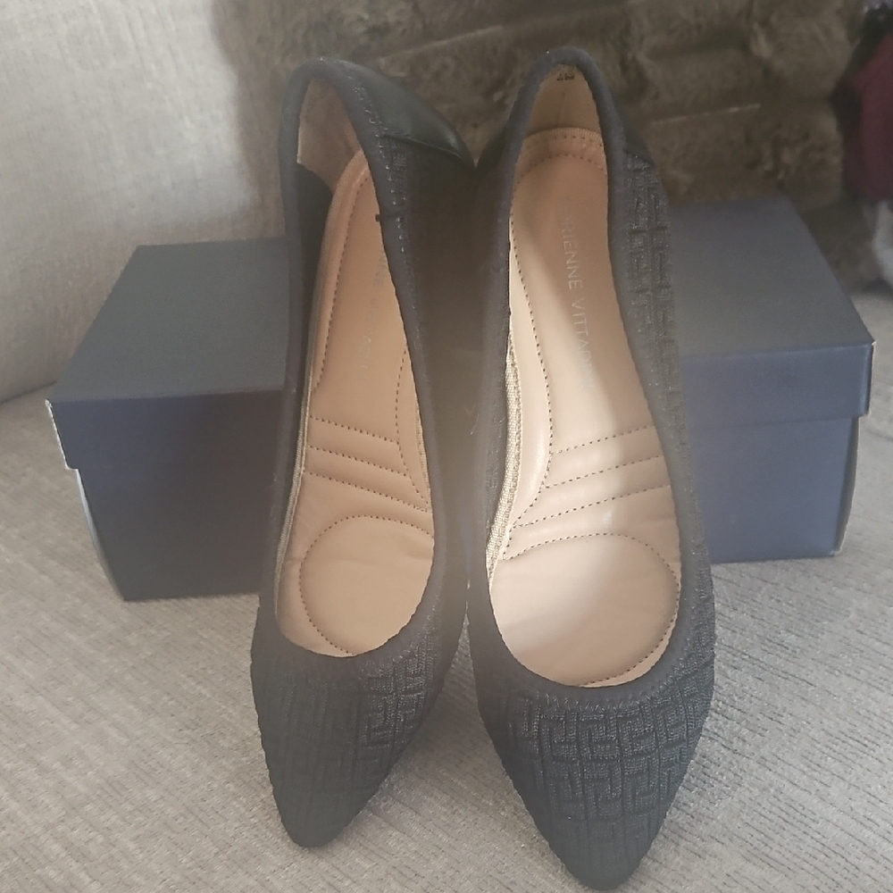 Adrienne Vittadini Textured Black Heels